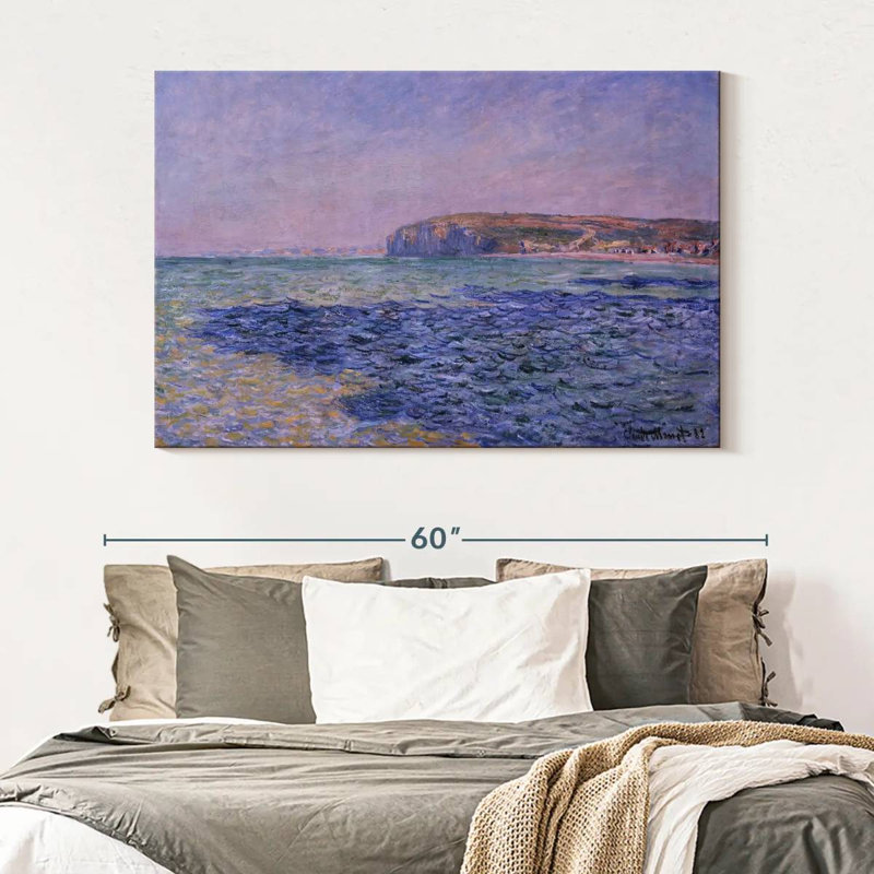 Gillard ombres sur la mer, les falaises de Pourville, H 34 po x l 51 po
