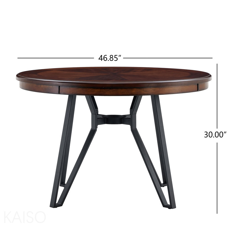 Table de salle à manger ronde, Brun
