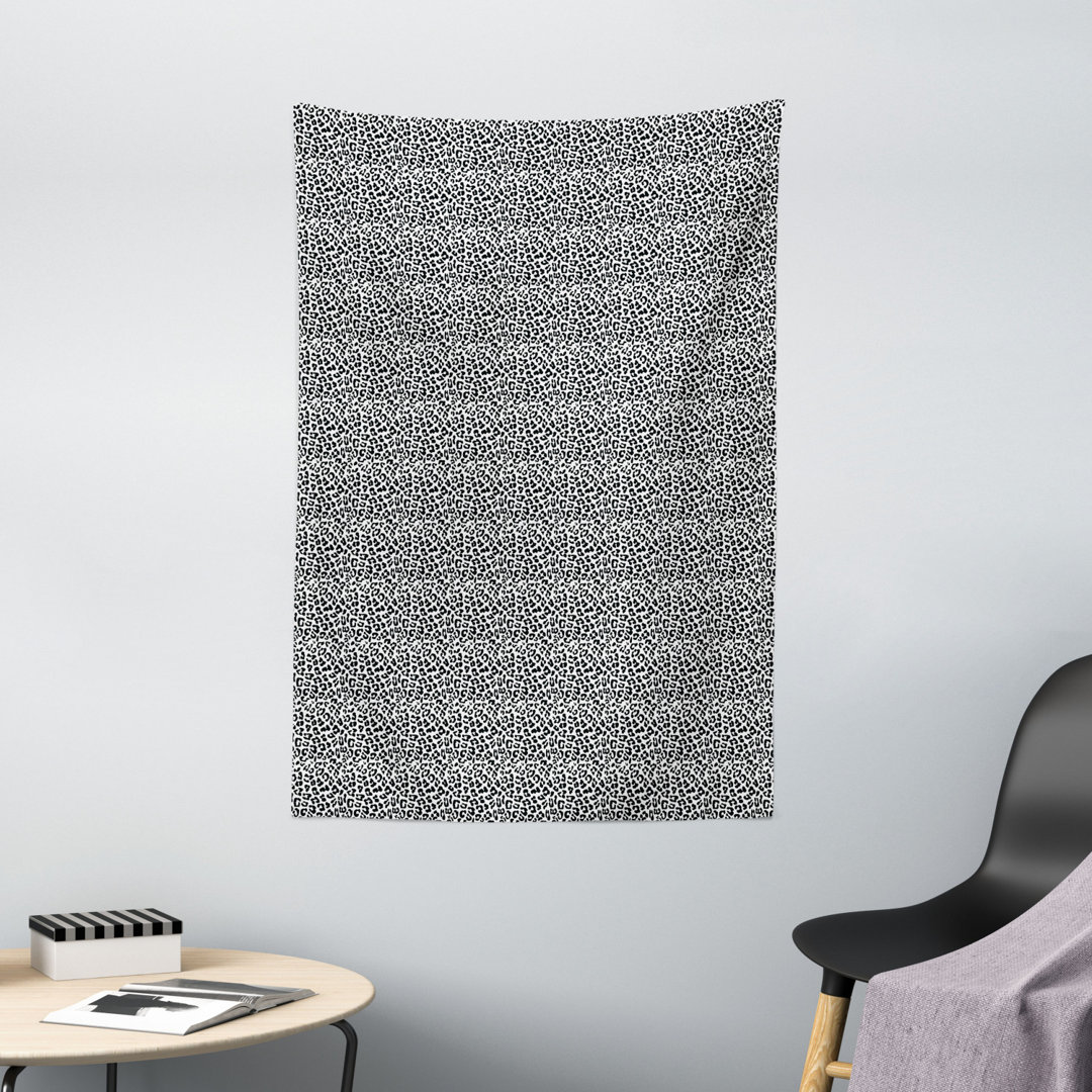 Wandbehang Monochrome Grafik Stil Wild Dschungel Tier abstrakte Haut Flecken