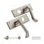 Victorian Scroll Privacy Lever Handle 115mm Satin Nickel