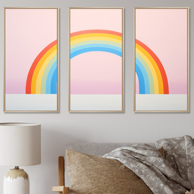 Minimalisme, arc-en-ciel, impression d'art mural