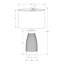 Lighting, H 27 po, lampe de table, céramique grise, abat-jour gris, contemporain