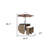 Six Piece Faux Wicker Outdoor Bar Height Table Set with Umbrella and Stools