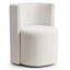 Fauteuil d'appoint moderne en tonneau avec roulettes-1790956552