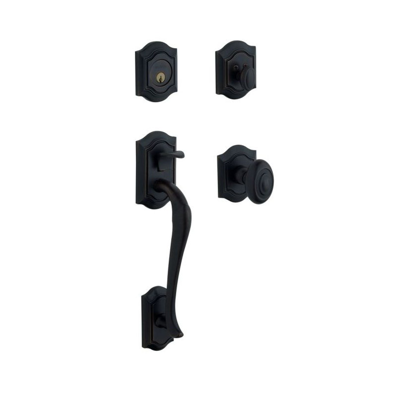 Complete Inactive Bethpage Dummy Handleset with Knob and Rosette, Satin Black