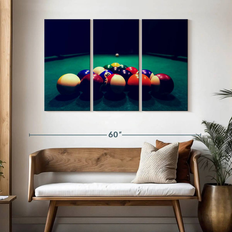 Boules de billard Senne, H 32 po x l 50 po