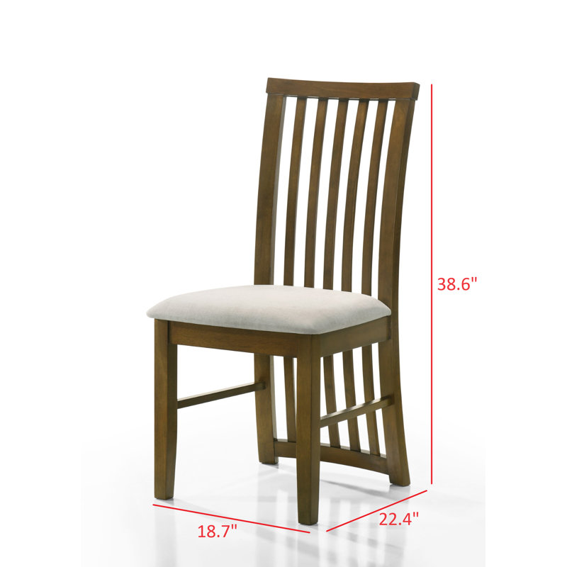 Slat Back Side Chair (Set of 6), Brown