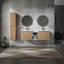 Meuble-lavabo mural élégant avec rangement abondant et lavabo élégant