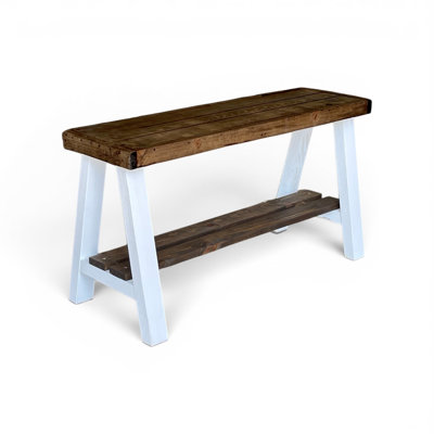 Banc de rangement en bois massif Minoo
