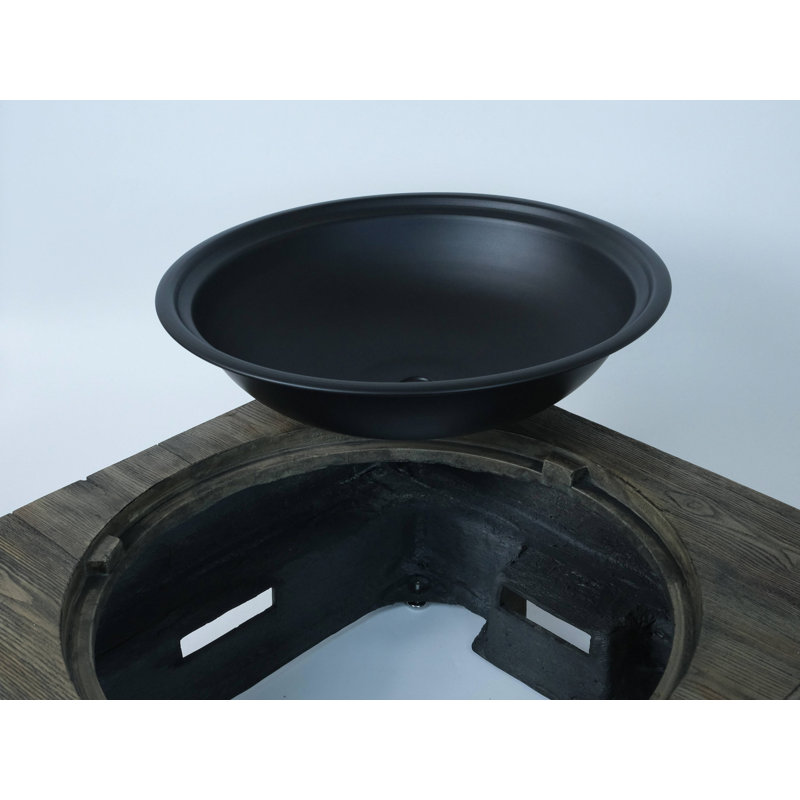 Wood-Fueled Outdoor Fire Pit With Wood