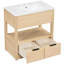 Charmant meuble-lavabo avec rangement pratique et lavabo élégant-109043895