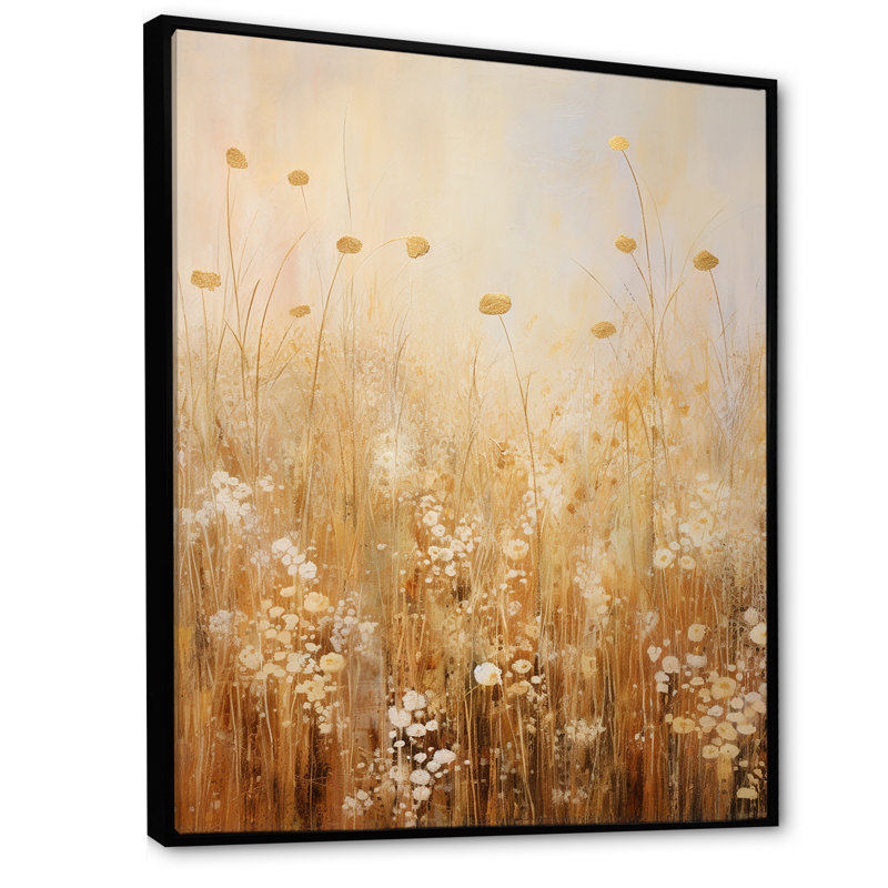 «Meadow Of Dreams IV», reproduction sur toile, Cadre flottant noir, H 40 po x l 30 po x P 1,5 po