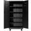 Armoire de rangement en métal avec portes et roulettes