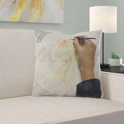 Floral Outdoor Reversible Throw Pillow