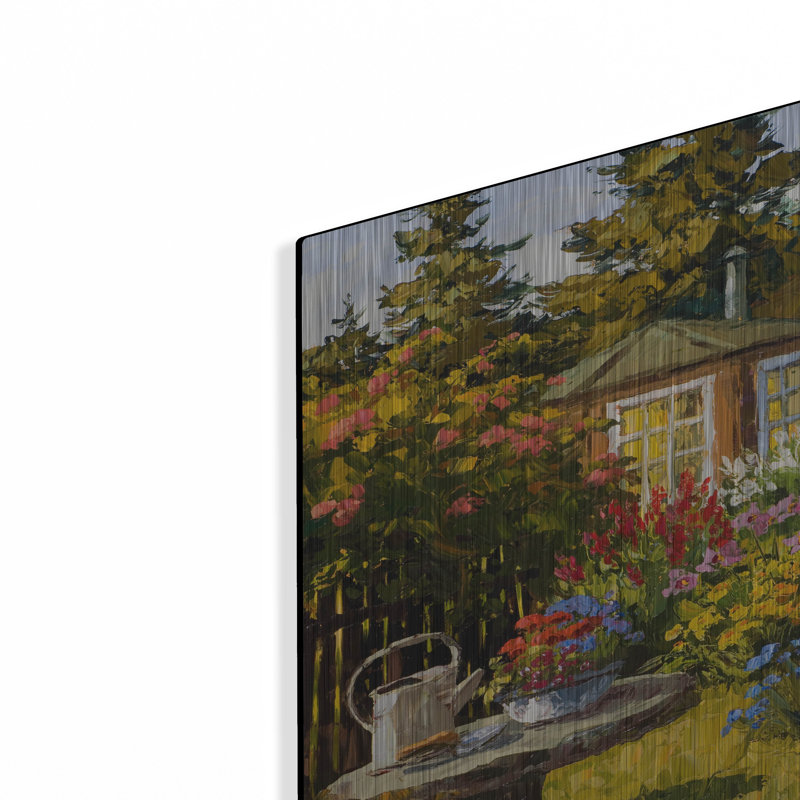  «Woodland Garden» par Erin Dertner, art mural en métal, 16 po x 12 po, H 12 po x l 16 po