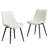 PU Leather Upholstered Dining Chairs, Modern Side Chairs with Metal Legs White (Set of 2)-487088040-487088042