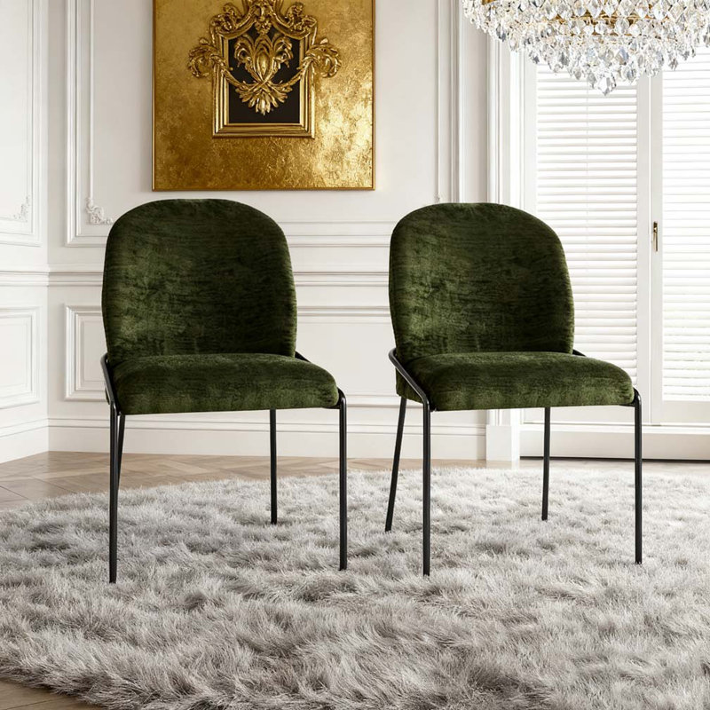 Chaise de salle à manger moderne, Vert