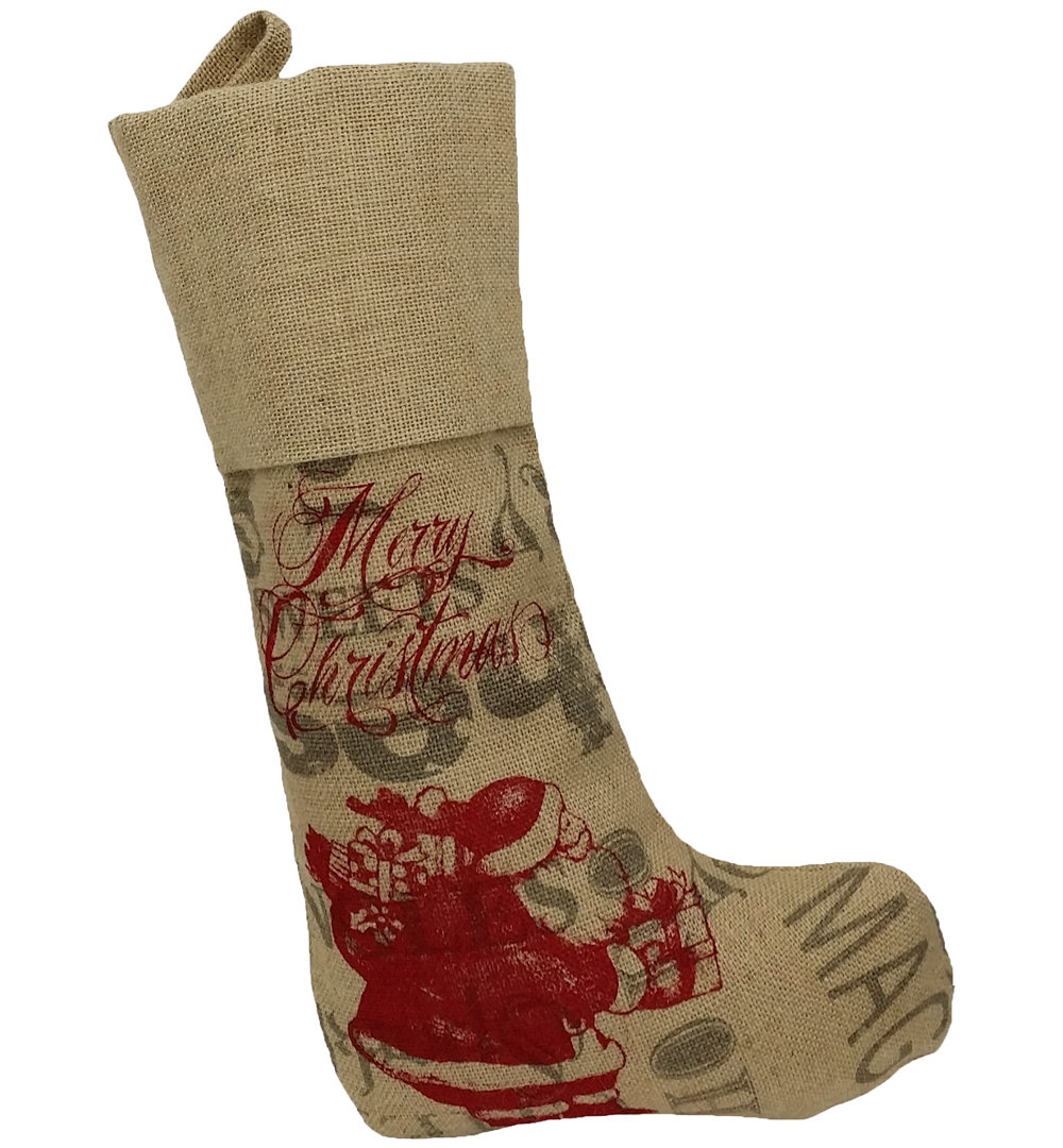 Salzer Christmas with Printed Burlap Stocking The Holiday Aisle®