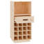 Tyneside 16 Bottle Solid Wood Floor Wine Bottle & Glass Rack-1131332253