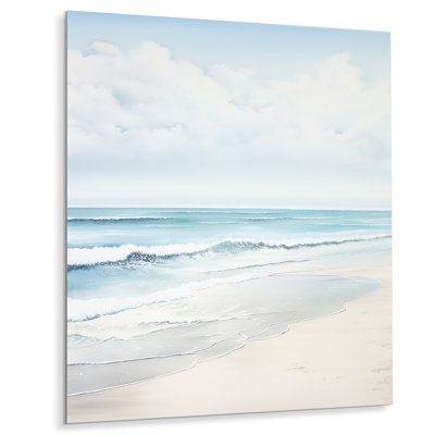 «Beach Photo Tranquil Waters II - Nautical & Beach», reproduction d'art sur métal