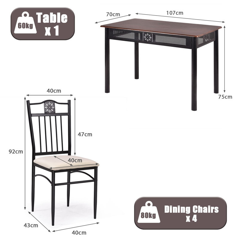Geordi 4 - Person Dining Set