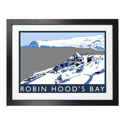 'Robin Hoods Bay In Snow' by Richard O'Neil - Print