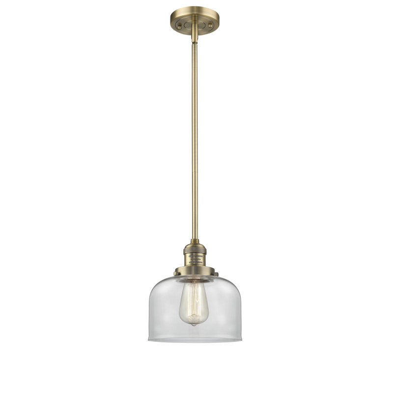 Arakel 1 - Light Single Pendant, Clear, Brushed Brass