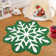 Snowflake Christmas Washable Rugs for Living Room, Non Slip Low Pile Decorative Area Rug, Low Pile Soft Carpet, Foldable Floor Mats for Kitchen, Bathroom, Bedroom, Home Decor