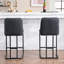 Ensemble de 2 tabourets de bar rembourrés modernes avec dossier capitonné, chaise à hauteur de comptoir avec structure en métal robuste, siège rembourré confortable pour la cuisine, le bar ou la salle à manger