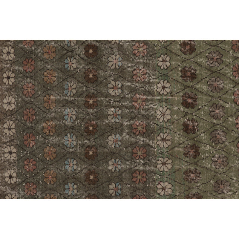 Distressed One-of-a-Kind 5'1X8'8 Hand Knotted Area Rug