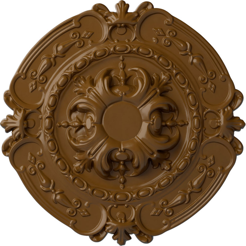 Médaillon de plafond Endurathane Southampton, DE 16 3/8 po x P 1 3/4 po (convient aux auvents jusqu'à 2 3/4 po), Topaze fumée