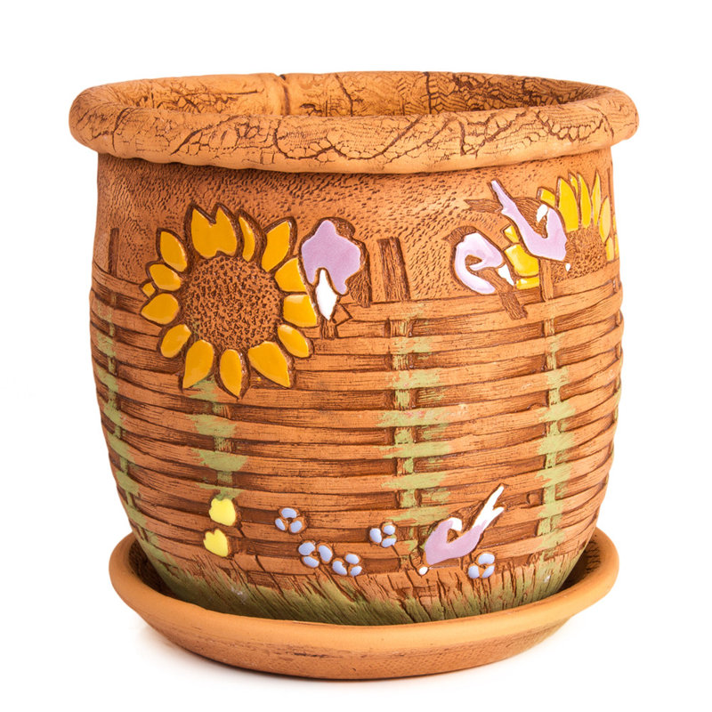 Advithi Handmade Pot Planter, 5.5" H x 5.9" W x 5.9" D