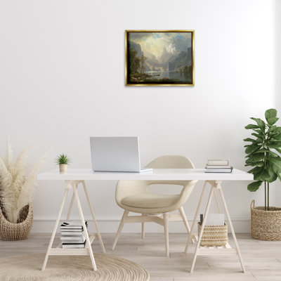 Art mural classique sur toile flottante avec vue sur la montagne
