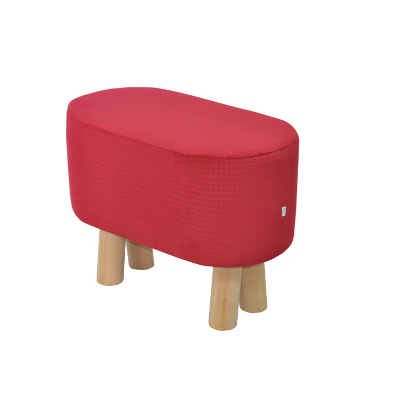 Kivi Polyester Blend Upholstered Bench, Red