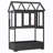 Garden Wood Portable Cold Frame with Movable Wheels Mini Greenhouse with Openable Roof and Storage Box-110833710