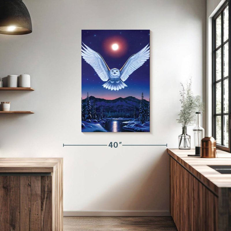 Brampt Moonlit Night Owl, 39" H x 26" W
