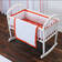 Elsea White/Orange Cradle Bedding Set