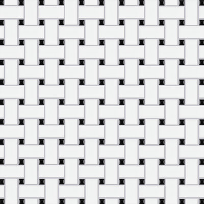 Metro 1.32" x 2" Porcelain Basketweave Mosaic Wall & Floor Tile