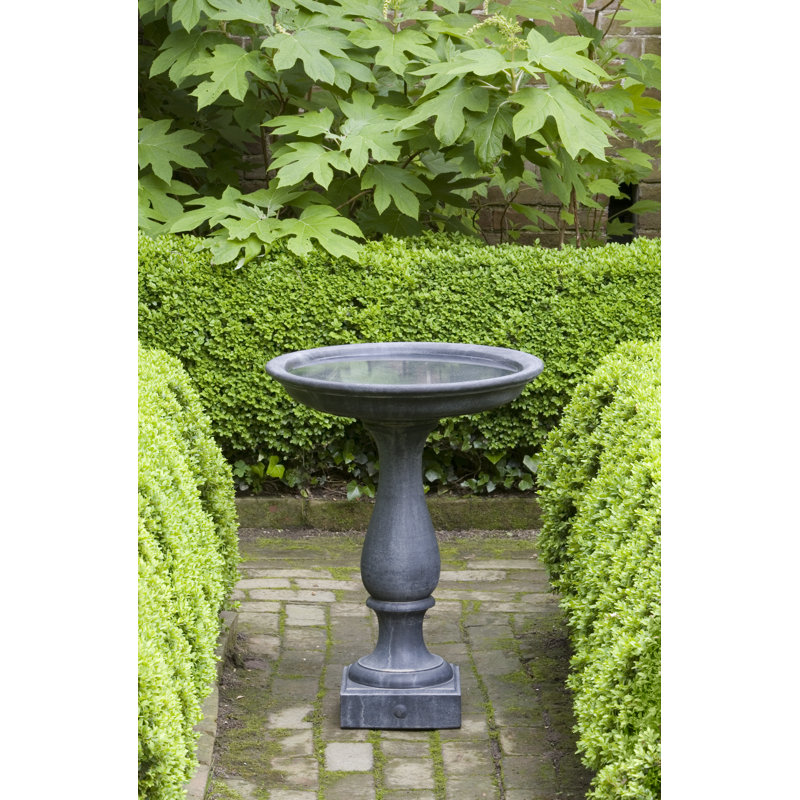 Connerton Concrete Pedestal Birdbath, Alpine Stone