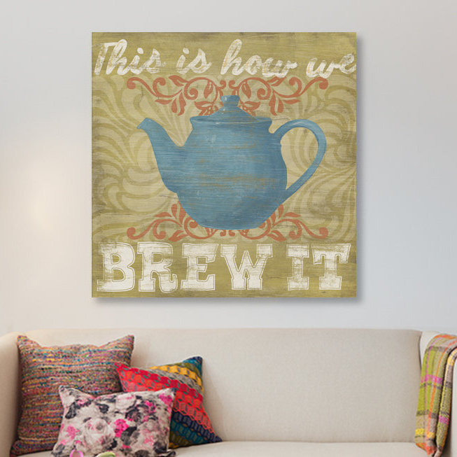 « hip cuisine i », impression sur toile, H 37 po x l 37 po x P 1,5 po, Pas de tapis, Toile tendue