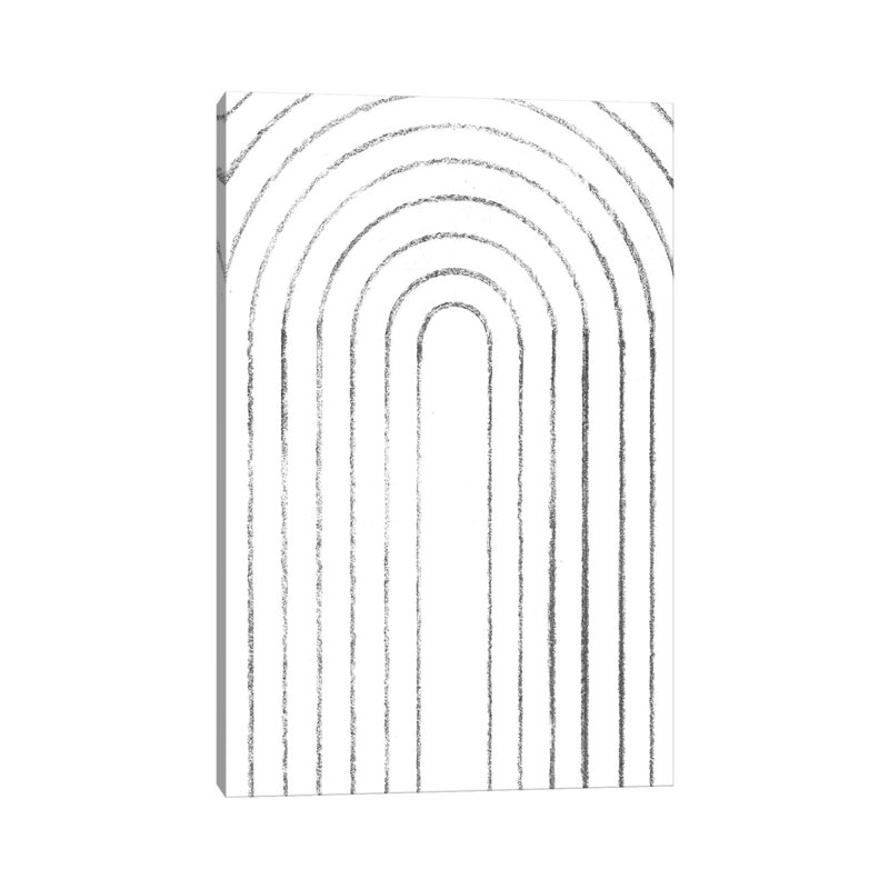Line Arches by Whales Way - Print on Canvas, 30.48cm H x 20.32cm W x 1.91cm D, Wrapped Canvas