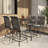 4 Person Swiveling Dining Set With Bar Table-367080688