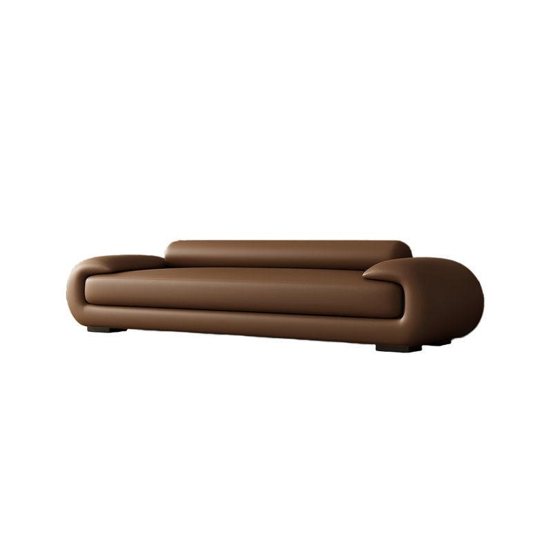 Laricka Leather Match Upholstered Bench, Brown