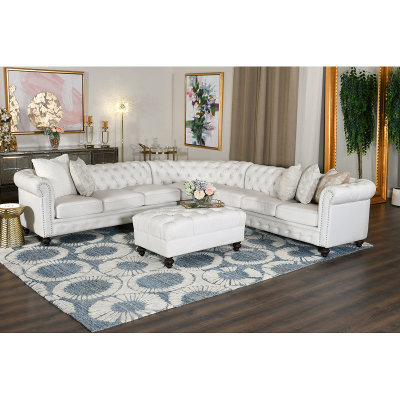Canapé modulaire Calebjames, Blanc