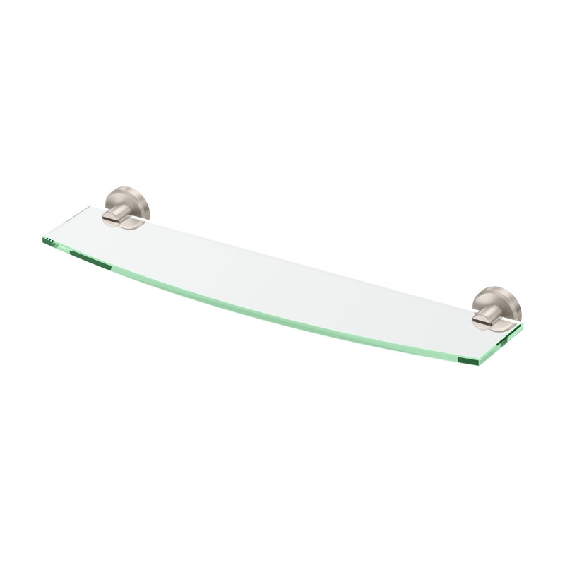 Locke Glass Shelf, Satin Nickel