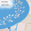 3-Piece Bistro Set with Folding Table and 2 Chairs, Blue-1426832183