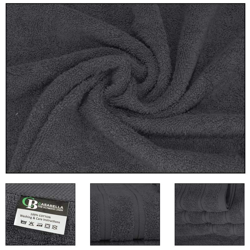 Casabella Luxury Jumbo Bath Sheet, Grey