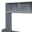 Lit escamotable double pleine grandeur avec placard et tiroirs, gris