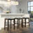 31In. H Bar-Height Wood Barstool With Faux-Leather Seat, 1Pc-66221089