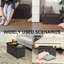 Banc de rangement avec repose-pieds Domerese 29 po, coffre de rangement, repose-pieds, gris foncé